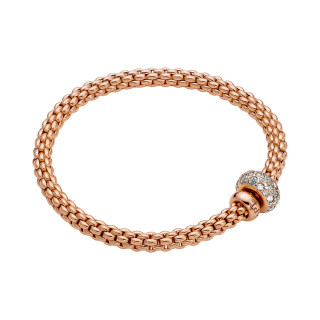 Roségold, Armschmuck, FOPE Eka Flex'it Armband mit Diamantpavé, Ref: 61206BX_PB_R_RRX_00L