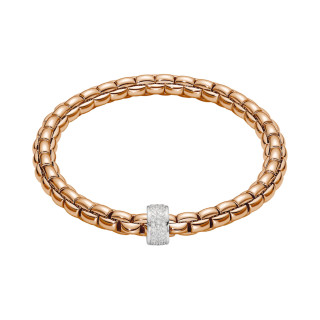 Roségold, Armschmuck, FOPE Eka Flex'it Armband mit Diamantpavé, Ref: 70405BX_PB_R_XBX_00L