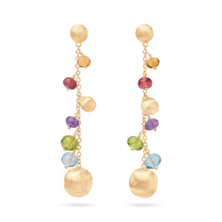 Gelbgold, Ohrringe, Marco Bicego Afrika Gemstone Ohrhänger, Ref: OB1862_MIX02_Y_02