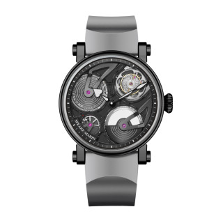 Damen- und Herrenuhr, Speake-Marin Openworked Tourbillon Black DLC, Ref: 413811040