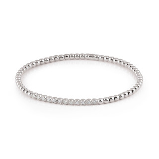 Weißgold, Armschmuck, Al Coro Stretchy Armband, Ref: A701W