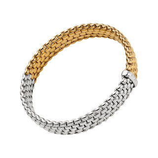 Gelbgold &amp;amp; Weißgold, Armschmuck, FOPE Panorama Flex'it Armband, Ref: 01M04B2_BB_2_XBX_0XL