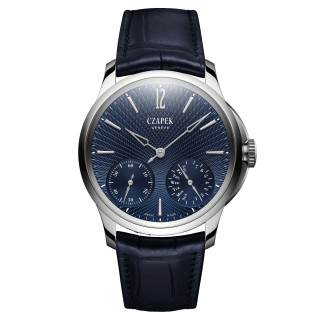 Damen- und Herrenuhr, Czapek Quai des Bergues N°17 Double Soleil Aqua Blue, Ref: Quai des Bergues N°17 Double Soleil Aqua Blue