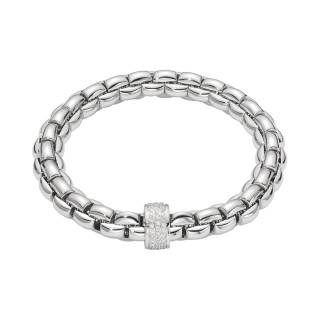 Weißgold, Armschmuck, FOPE Eka Flex'it Armband mit Diamantpavé, Ref: 60411BX_PB_B_XBX_00S