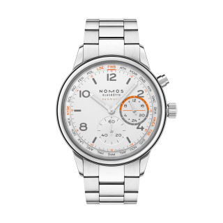 Damen- und Herrenuhr, NOMOS Glashütte Club Sport neomatik Weltzeit – Edition Handelsblatt, Ref: 792.S1