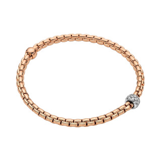 Roségold, Armschmuck, FOPE Eka Flex'it Armband mit Diamantpavé, Ref: 73301BX_PB_R_XBX_00S