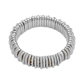 Gelbgold &amp;amp; Weißgold, Armschmuck, FOPE Eka Flex'it Armband mit Diamantpavé, Ref: 58904BX_PB_G_XBX_00M