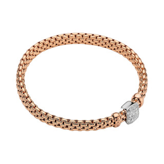 Roségold, Armschmuck, FOPE Eka Flex'it Armband mit Diamantpavé, Ref: 56102BX_PB_R_XBX_00M