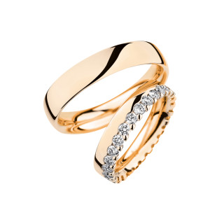 Roségold, Ringe, Christian Bauer Trauring-Set, Ref: 0246734-0270957