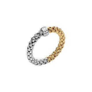 Gelbgold &amp;amp; Weißgold, Ringe, FOPE Essentials Flex'it Ring, Ref: 06E08AX_XX_2_XBX_00S