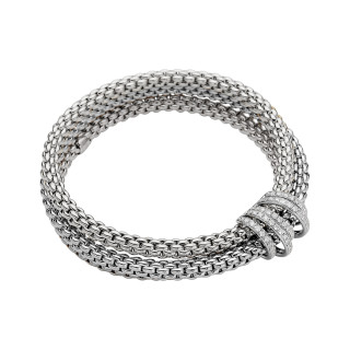 Weißgold, Armschmuck, FOPE Eka Flex'it Armband mit Diamantpavé, Ref: 65106BX_PB_B_XBX_0XL