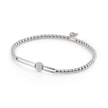 Armschmuck, Weißgold, Al Coro Stretchy Armband