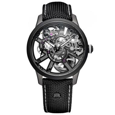 Herrenuhr, Handaufzug, Maurice Lacroix Masterpiece Skeleton Label Noir