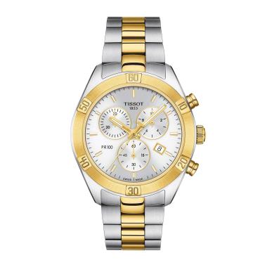 Damenuhr, Quarzwerk, Tissot PR 100 Sport Chic Chronograph