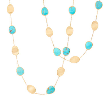 Halsschmuck, Gelbgold, Marco Bicego Lunaria Color Halskette