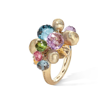Ringe, Gelbgold, Marco Bicego Africa Gemstone Cocktailring Multicolor
