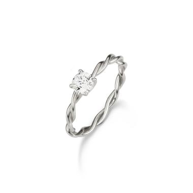 Ringe, Weißgold, Max Kemper Solitärring