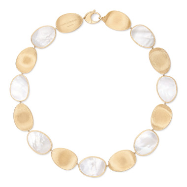 Halsschmuck, Gelbgold, Marco Bicego Lunaria Color Halskette
