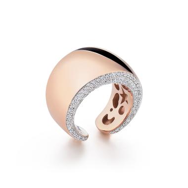 Ringe, Rotgold, Al Coro Mezzaluna Ring