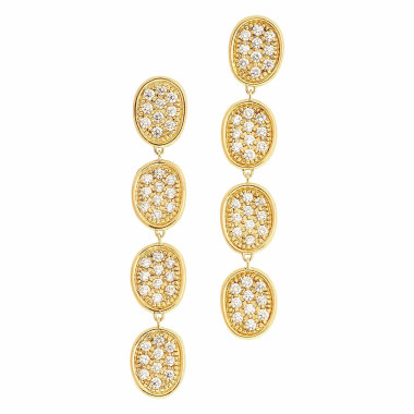 Ohrringe, Gelbgold, Marco Bicego Lunaria Alta Hängeohrringe