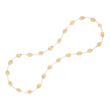 Halsschmuck, Weißgold, Marco Bicego Lunaria Diamonds Halskette