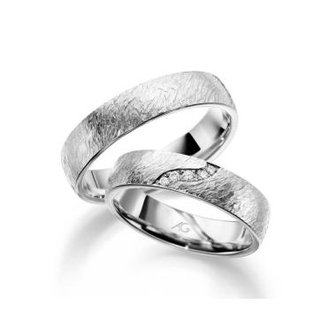 Ringe, Weißgold, August Gerstner Trauring Exclusiv-Kollektion