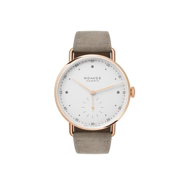 Handaufzug, Damenuhr, NOMOS Glashütte Metro Roségold 33