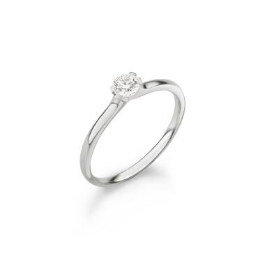 Ringe, Weißgold, Max Kemper Solitärring