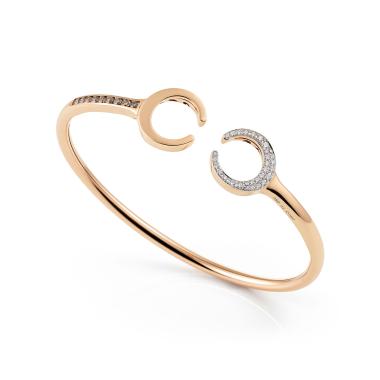 Armschmuck, Roségold, Al Coro Mezzaluna Armreif