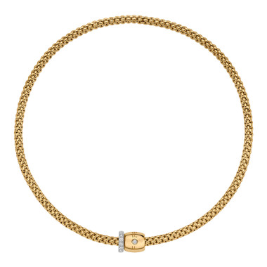         Gelbgold, Halsschmuck, FOPE Solo Flex'it Halskette