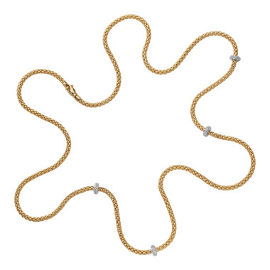         Gelbgold, Halsschmuck, FOPE Prima Collier mit Diamanten