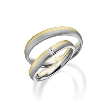 Ringe, Weißgold, August Gerstner Trauring Exclusiv-Kollektion