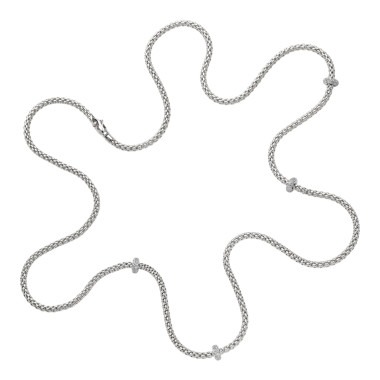         Weißgold, Halsschmuck, FOPE Prima Collier mit Diamanten