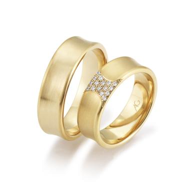 Ringe, Gelbgold, August Gerstner Trauring Exclusiv-Kollektion