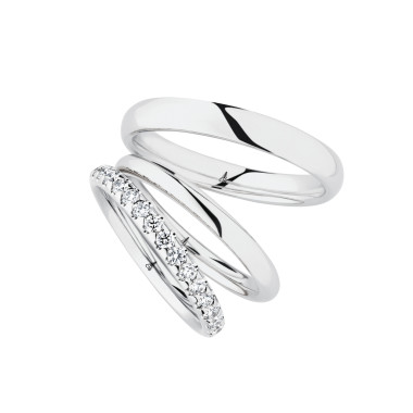 Weißgold, Ringe, Christian Bauer Trauring-Set