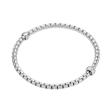Armschmuck, Weißgold, FOPE Eka Flex'it Armband mit Diamanten in Rautenfassung