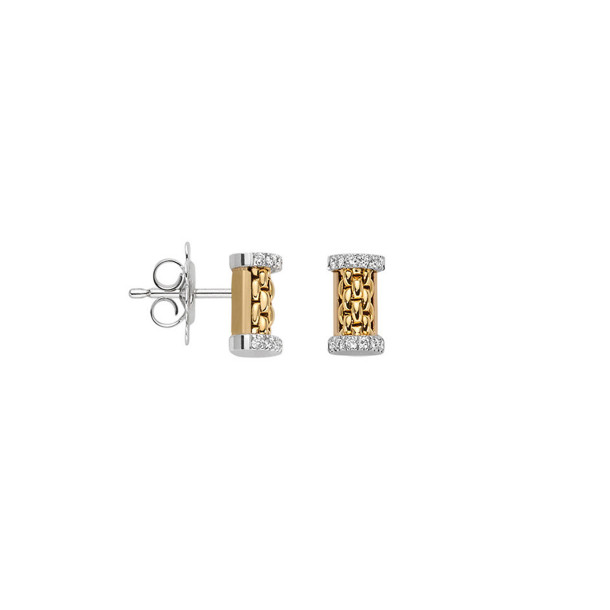         Gelbgold &amp; Weißgold, Ohrringe, FOPE Essentials Ohrstecker