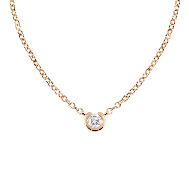         Roségold, Halsschmuck, Al Coro Mezzaluna Collier