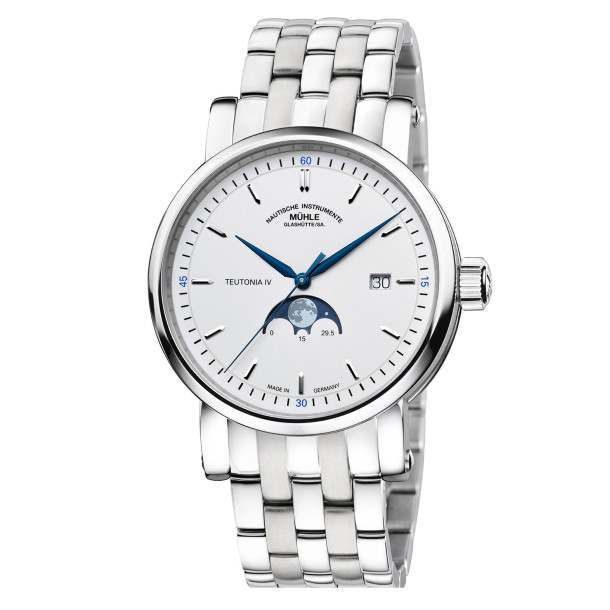         Damen- und Herrenuhr, Automatik, Mühle Glashütte Teutonia IV Mondphase