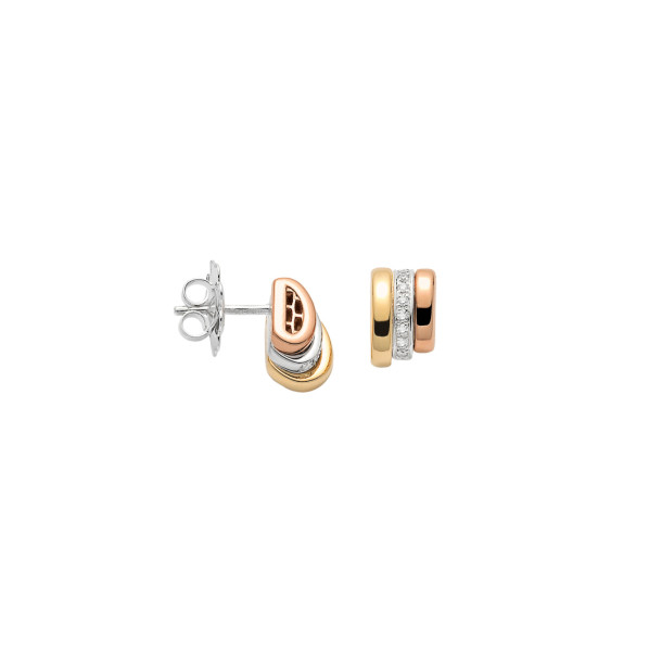         Gelbgold &amp; Roségold &amp; Weißgold, Ohrringe, FOPE Prima Ohrstecker