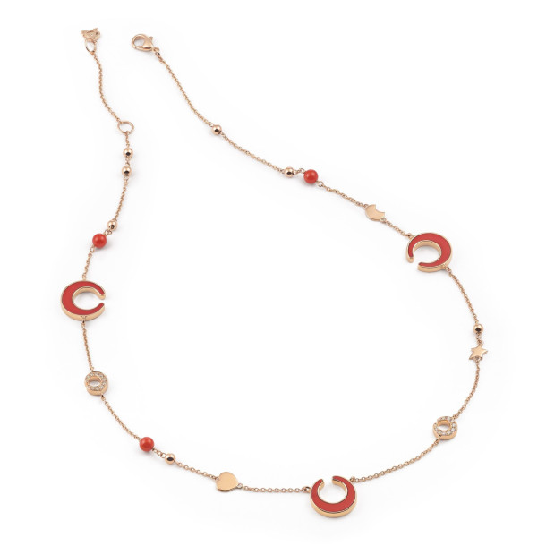         Roségold, Halsschmuck, Al Coro Mezzaluna Collier