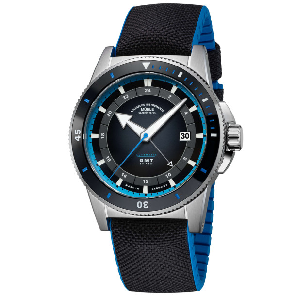         Herrenuhr, Automatik, Mühle Glashütte Sportivo Travel GMT