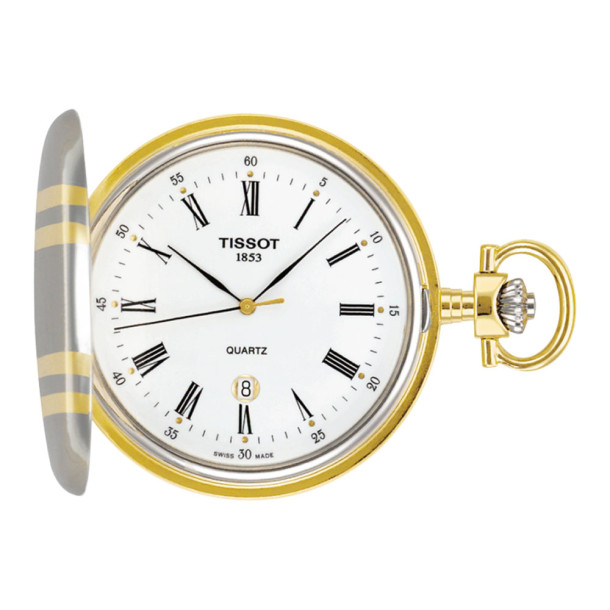         Damen- und Herrenuhr, Quarzwerk, Tissot Savonnette Quartz