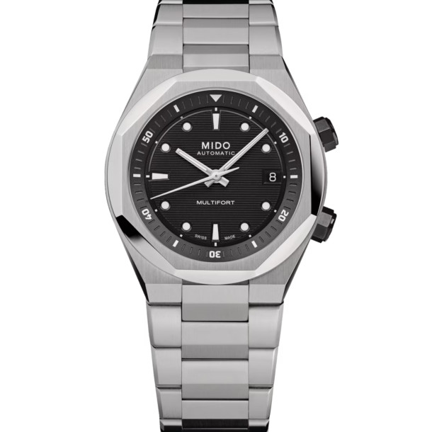         Damen- und Herrenuhr, Automatik, Mido Multifort 8 Two Crowns
