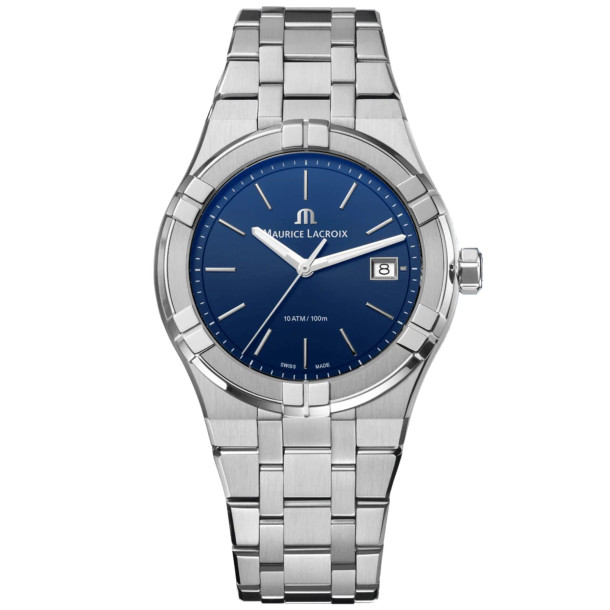         Damen- und Herrenuhr, Quarzwerk, Maurice Lacroix Aikon Quartz Date 40mm