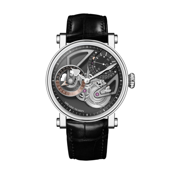         Damen- und Herrenuhr, Automatik, Speake-Marin Dual Time Titanium