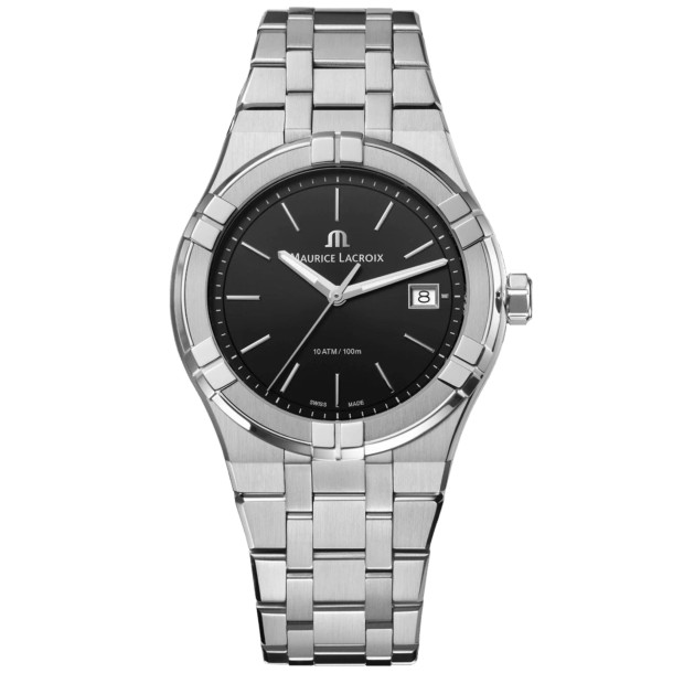         Damen- und Herrenuhr, Quarzwerk, Maurice Lacroix Aikon Quartz Date 40mm