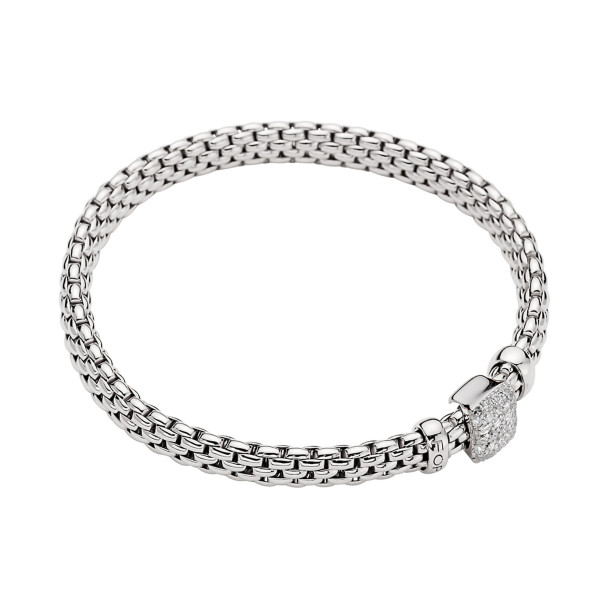         Weißgold, Armschmuck, FOPE Eka Flex'it Armband mit Diamantpavé