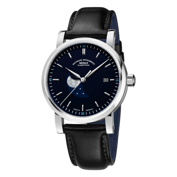         Damen- und Herrenuhr, Automatik, Mühle Glashütte Teutonia IV BlueMoon