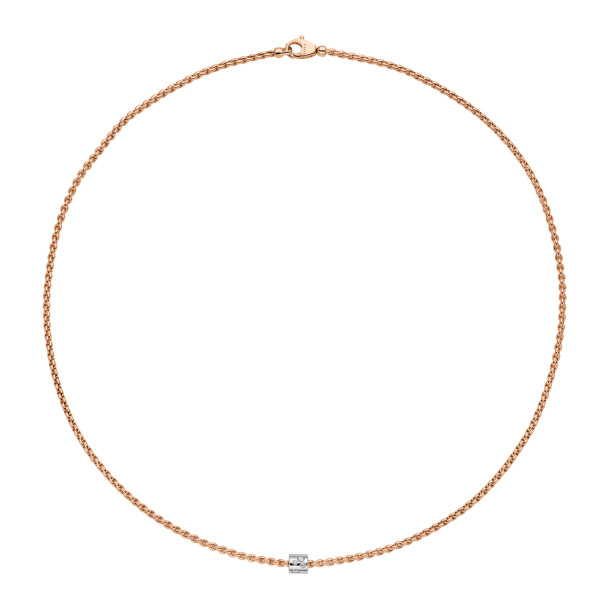         Roségold, Halsschmuck, FOPE Aria Halskette mit Diamanten